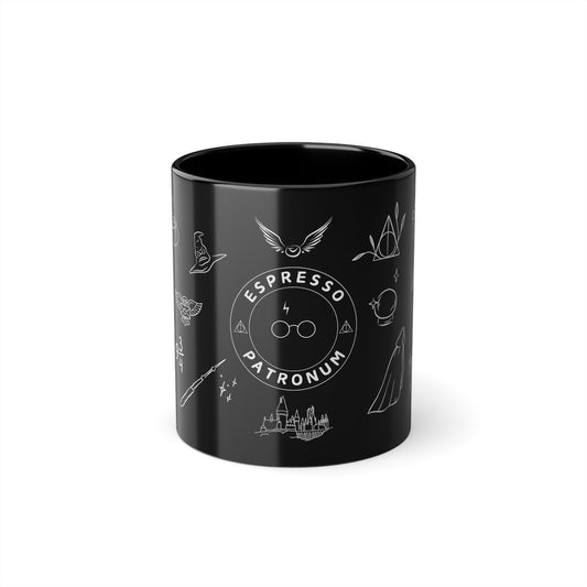 Espresso Patronum with Harry Potter Icons - Illustrated Mug